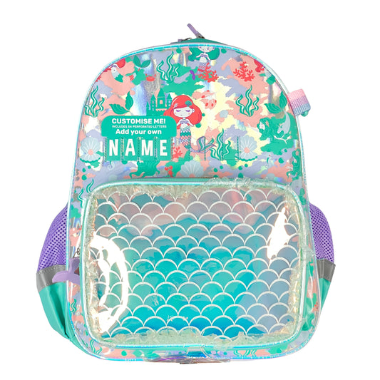 Customise Name Kids Backpack - Mermaid - Girls