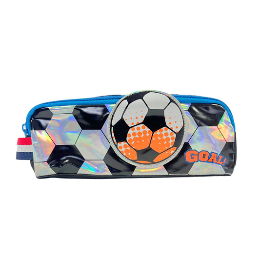 Name Essential Pencil Case - Football - Boys