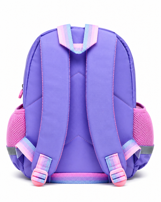 Donut custom name backpack for girls – padded straps, roomy for primary school.
