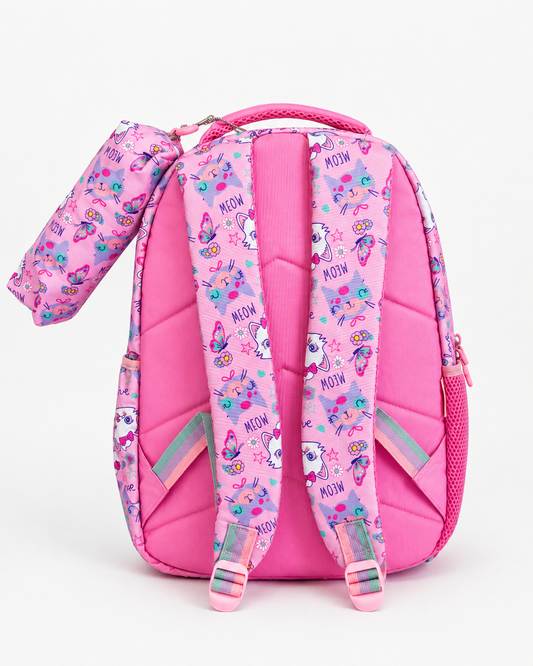 Poppyplums cat school backpack for girls – durable, lightweight and roomy for school days.