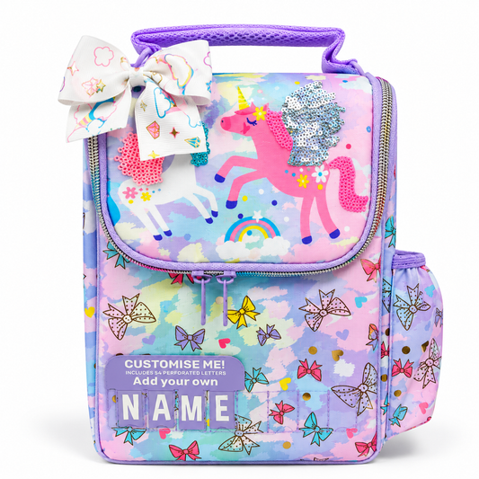 Unicorn lunch bag for girls – keeps school lunches fresh. Poppyplums.