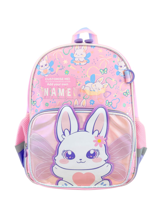 Customise Name Kids Backpack - Bunny - Girls