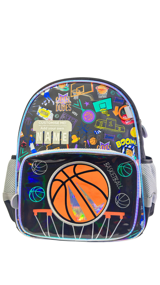 Customise Name Kids Backpack - Basketball - Boys